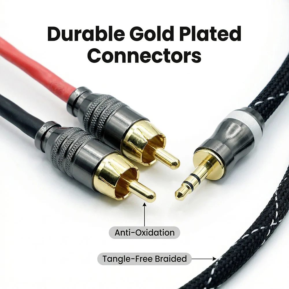 HIFI 3.5mm Jack To RCA Cable Headphone Jack To Stereo RCA Audio Cable For Mobile Phone Music Player Amplifier JAPAN Canare EXC04
HIFI 3.5mm Jack To RCA Cable Headphone Jack To Stereo RCA Audio Cable For Mobile Phone Music Player Amplifier JAPAN Canare EXC04