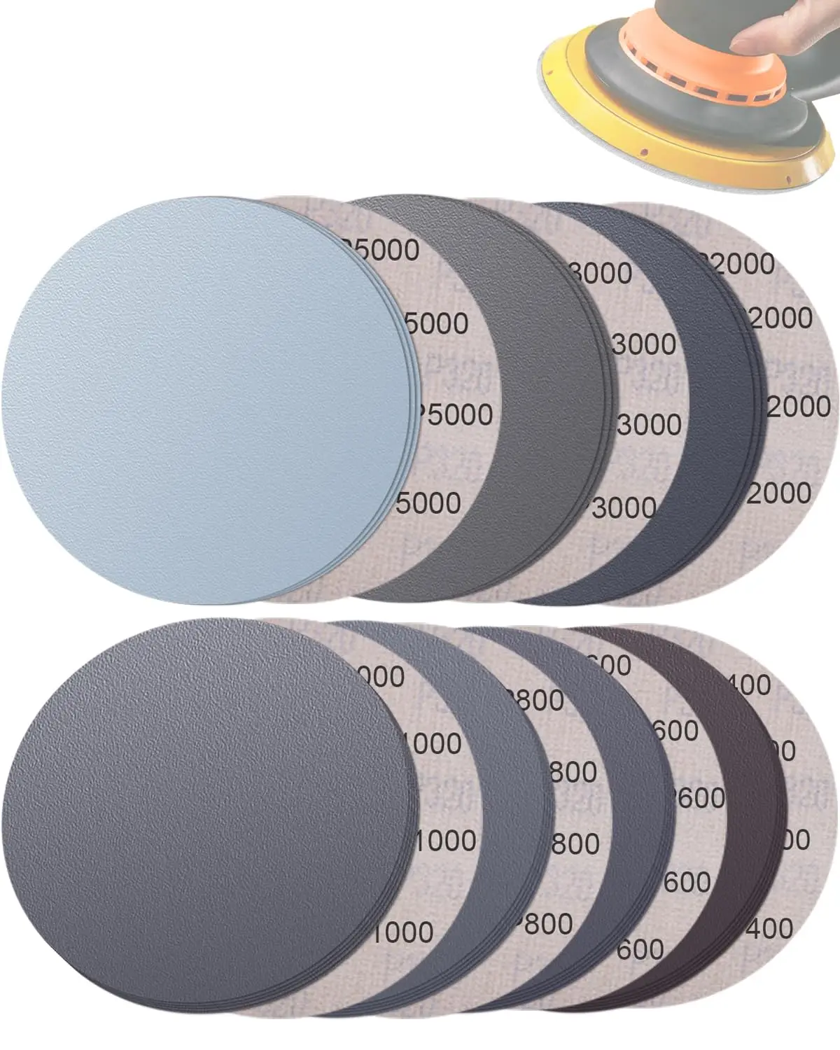 70Pcs 6 Inch Wet Dry Sanding Paper Discs, Hook and Loop Backing, Fine Grit Assortment for Automotive Wood Metal Polishing
70Pcs 6 Inch Wet Dry Sanding Paper Discs, Hook and Loop Backing, Fine Grit Assortment for Automotive Wood Metal Polishing
