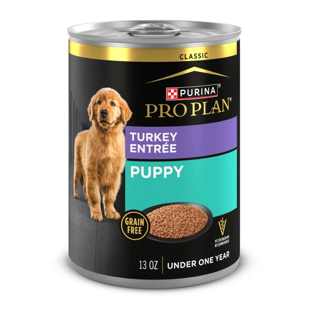 Grain Free Wet Dog Food for Puppies, Classic Turkey Entrée, 13 oz Cans (12 Pack)
Grain Free Wet Dog Food for Puppies, Classic Turkey Entrée, 13 oz Cans (12 Pack)