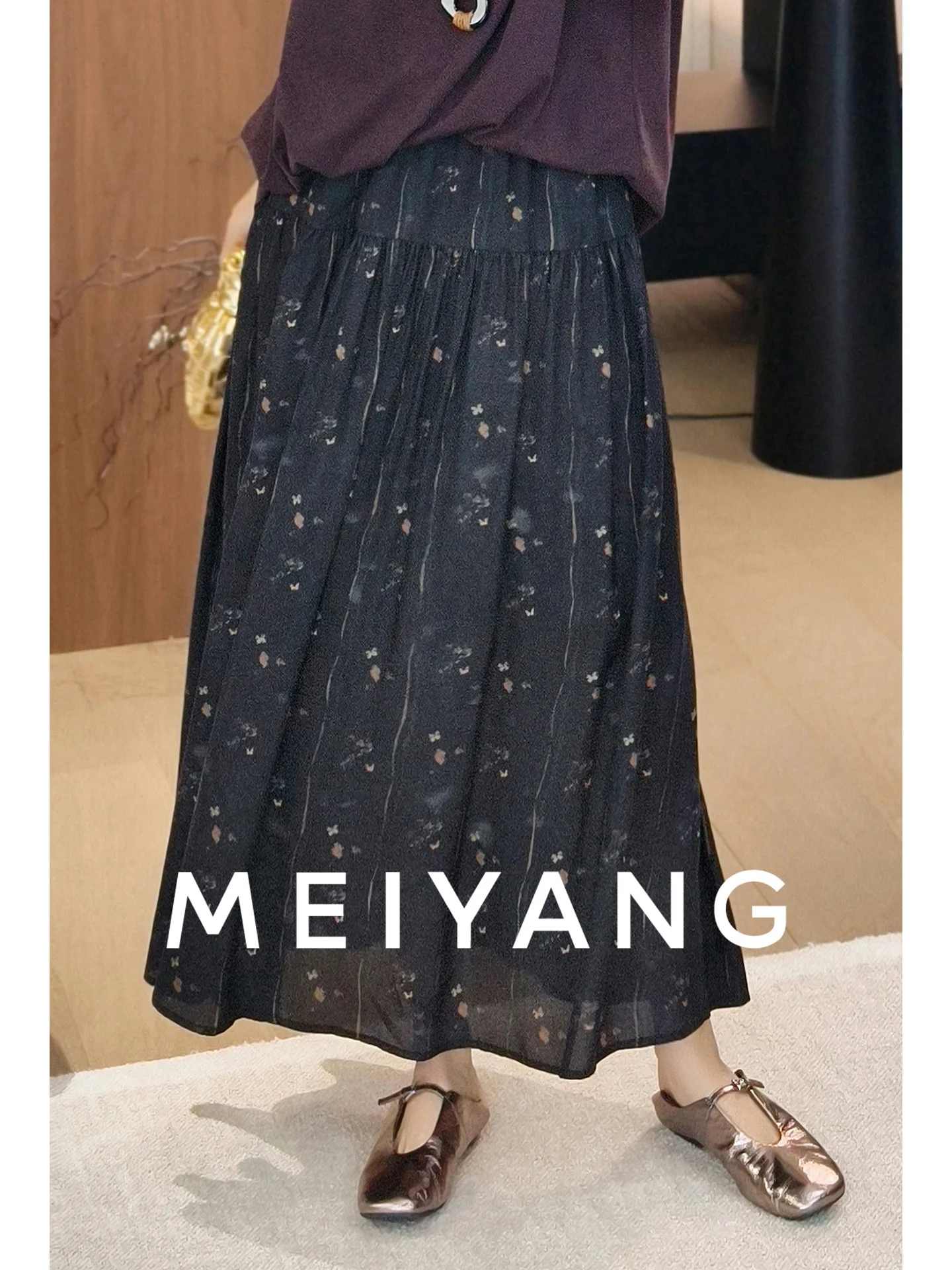 Meiyang Copper Ammonia Silk Printed Elastic Waist Skirt High Waist Umbrella Skirt Casual Wear Glue Fiber Loose Fit Sle
Meiyang Copper Ammonia Silk Printed Elastic Waist Skirt High Waist Umbrella Skirt Casual Wear Glue Fiber Loose Fit Sle