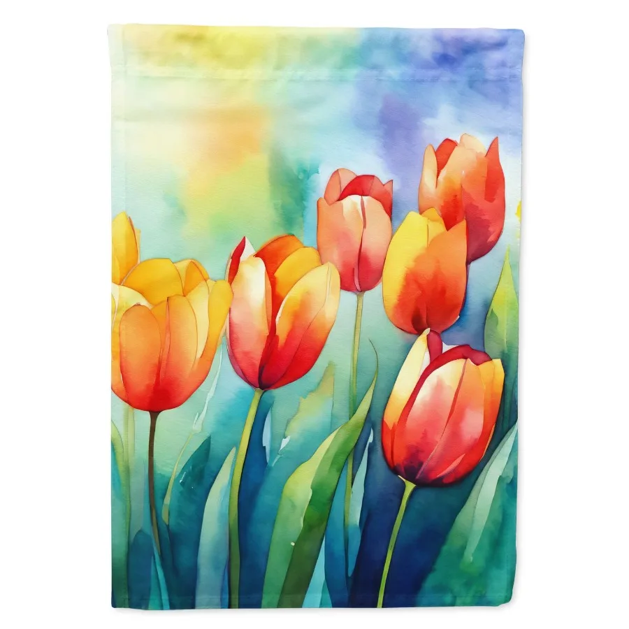 Tulips in Watercolor Garden Flag Mailbox Flag Drative Yard Flag Banner Outside Patio Artwork Yard Flower Beds Garden Size Multi
Tulips in Watercolor Garden Flag Mailbox Flag Drative Yard Flag Banner Outside Patio Artwork Yard Flower Beds Garden Size Multi