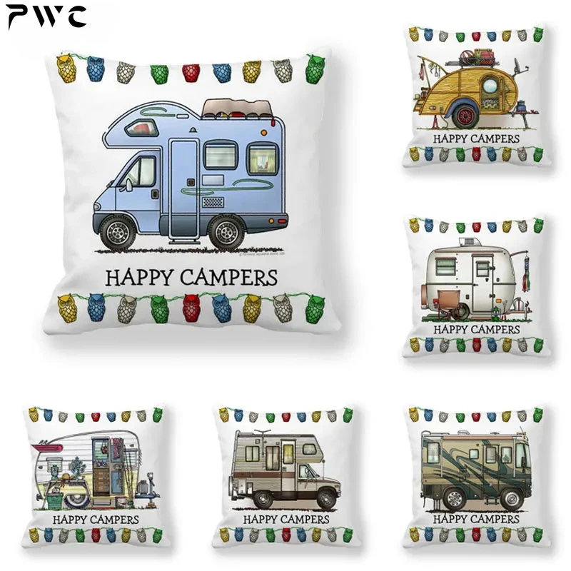Happy Camper Pillow Case Owl Camper Throw Pillow Case Cover Decorative Pillowcases 45*45CM Car Pillowcase hoofdkussen almohada
Happy Camper Pillow Case Owl Camper Throw Pillow Case Cover Decorative Pillowcases 45*45CM Car Pillowcase hoofdkussen almohada