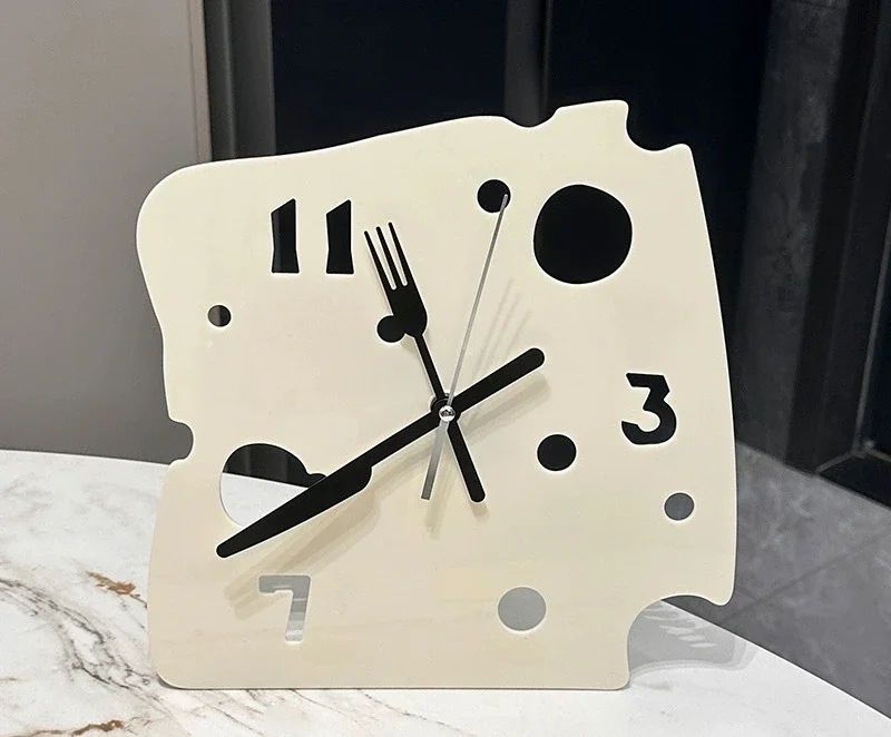 Nordic minimalist cheese clock creative acrylic wall clock desktop ornament dining room living room home clock silent
Nordic minimalist cheese clock creative acrylic wall clock desktop ornament dining room living room home clock silent