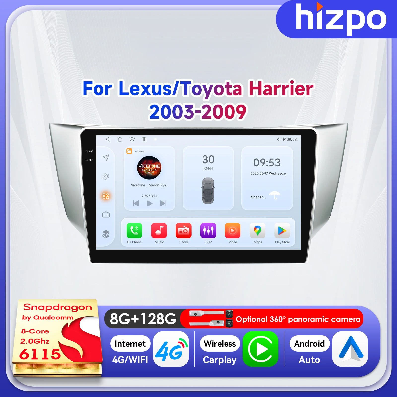 Автомобильная мультимедийная система Hizpo 9" AI Carplay Android 14 для Lexus RX300 RX330 RX400H 2003-2009, Toyota Harrier 2003-2009, головное устройство с Wi-Fi и поддержкой SWC
Автомобильная мультимедийная система Hizpo 9" AI Carplay Android 14 для Lexus RX300 RX330 RX400H 2003-2009, Toyota Harrier 2003-2009, головное устройство с Wi-Fi и поддержкой SWC