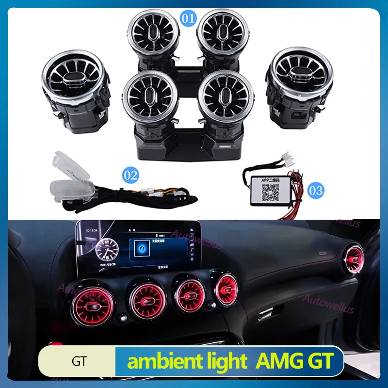 LED air conditioning vent nozzle ambient light for Benz for AMG GT w190 w290 2015-2022 GT Turbo Vent Ambient Light
LED air conditioning vent nozzle ambient light for Benz for AMG GT w190 w290 2015-2022 GT Turbo Vent Ambient Light