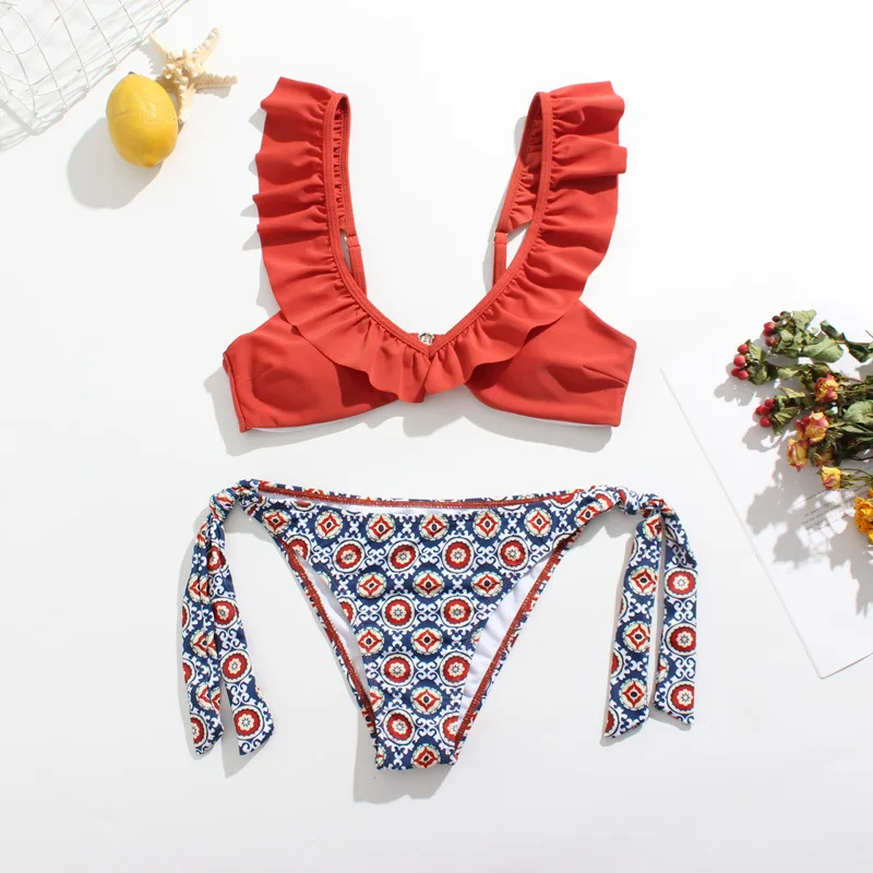 2024 New Sexy Three-Point Bikini Swimsuit Women's Lace Trim Small Chest Gathered Hot Spring Bikini Nylon Spandex Material
2024 New Sexy Three-Point Bikini Swimsuit Women's Lace Trim Small Chest Gathered Hot Spring Bikini Nylon Spandex Material