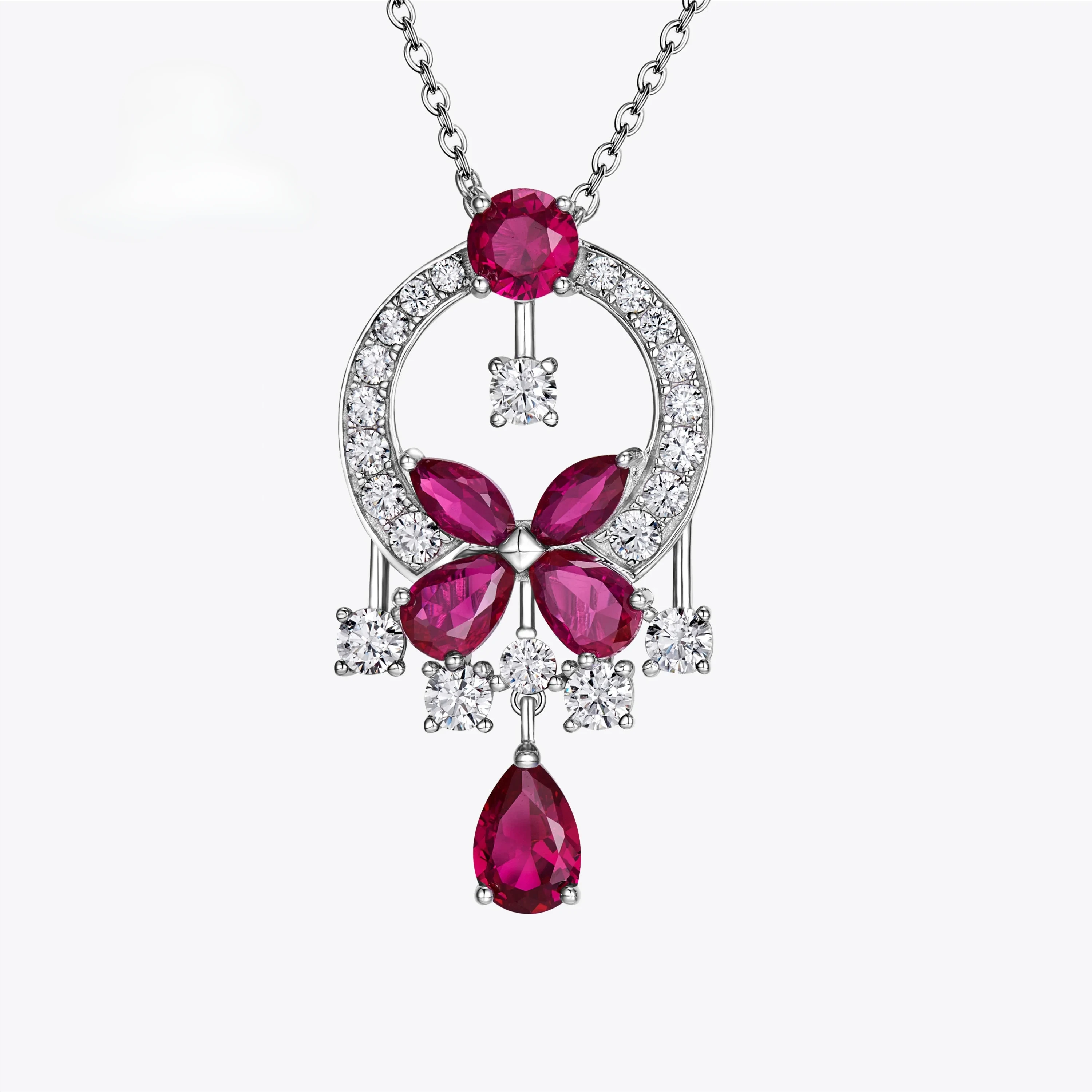 Fashion Jewelry Pendant Classic Circular Butterfly Diamond Necklace 925 Silver Dainty Fine Zircon Necklaces
Fashion Jewelry Pendant Classic Circular Butterfly Diamond Necklace 925 Silver Dainty Fine Zircon Necklaces