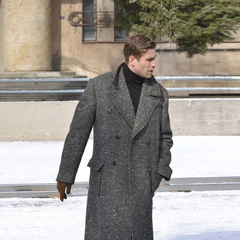 The movie "Although it's snowing" gray mid-length woolen coat YUTU&MM men's top
The movie "Although it's snowing" gray mid-length woolen coat YUTU&MM men's top
