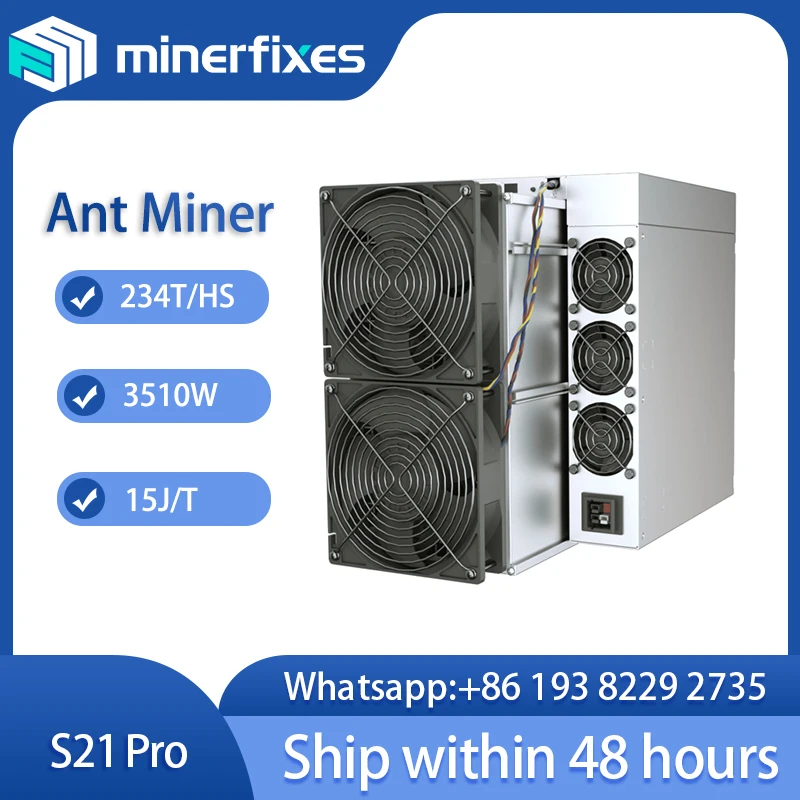 Новинка, Биткойн-Майнер Bitmain Antminer S21 Pro 234Th, Биткойн-Майнер BTC/BCH/BSV SHA256 с воздушным охлаждением, бесплатная доставка
Новинка, Биткойн-Майнер Bitmain Antminer S21 Pro 234Th, Биткойн-Майнер BTC/BCH/BSV SHA256 с воздушным охлаждением, бесплатная доставка