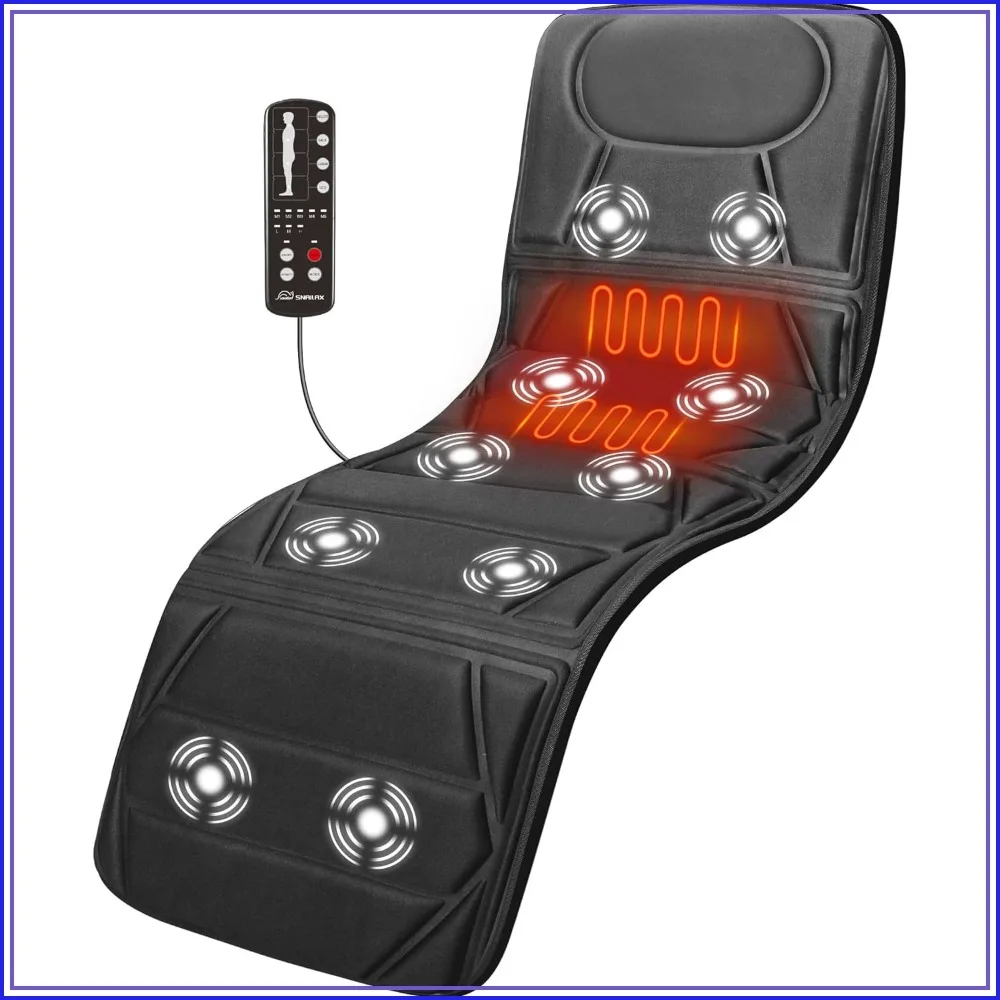 Full Body Massage Mat with Heat, 10 Motors Vibration Pad for Back, Shoulder, Legs - Home Relaxation Gift
Full Body Massage Mat with Heat, 10 Motors Vibration Pad for Back, Shoulder, Legs - Home Relaxation Gift