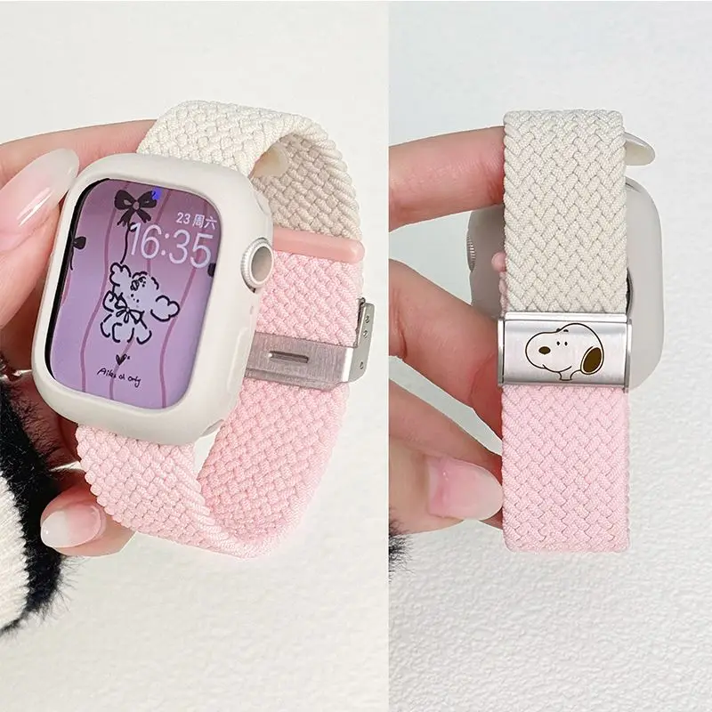 Snoopy Braided Loop Strap Apple Watch Ultra Band 49mm 44mm 45mm 42mm 41mm Nylon Elastic Belt Bracelet IWatch Series 8 7 6 5 4 Se
Snoopy Braided Loop Strap Apple Watch Ultra Band 49mm 44mm 45mm 42mm 41mm Nylon Elastic Belt Bracelet IWatch Series 8 7 6 5 4 Se