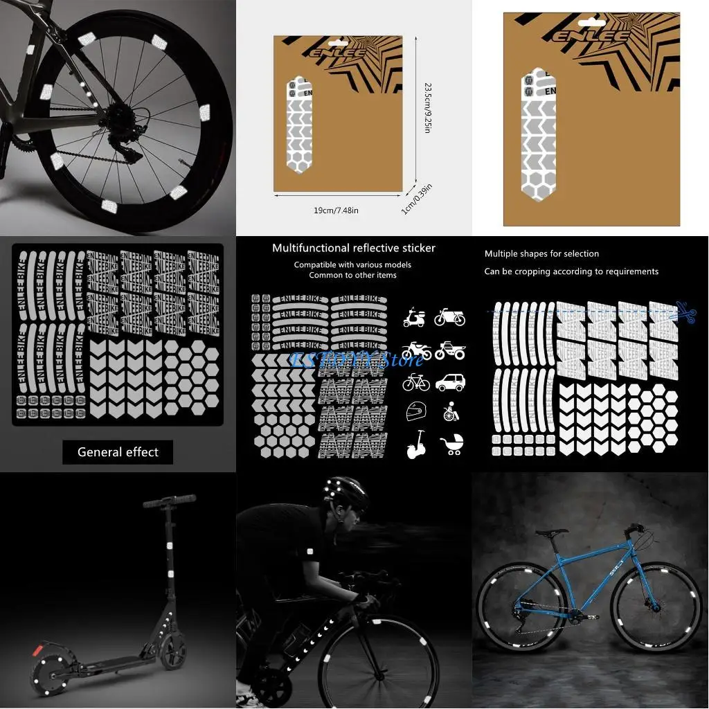 G6DE 72Pcs Reflective Stickers, Reflective Bicycles Decals, Bike Reflective Tape, Night Safety Stickers for Bicycles, Trucks
G6DE 72Pcs Reflective Stickers, Reflective Bicycles Decals, Bike Reflective Tape, Night Safety Stickers for Bicycles, Trucks