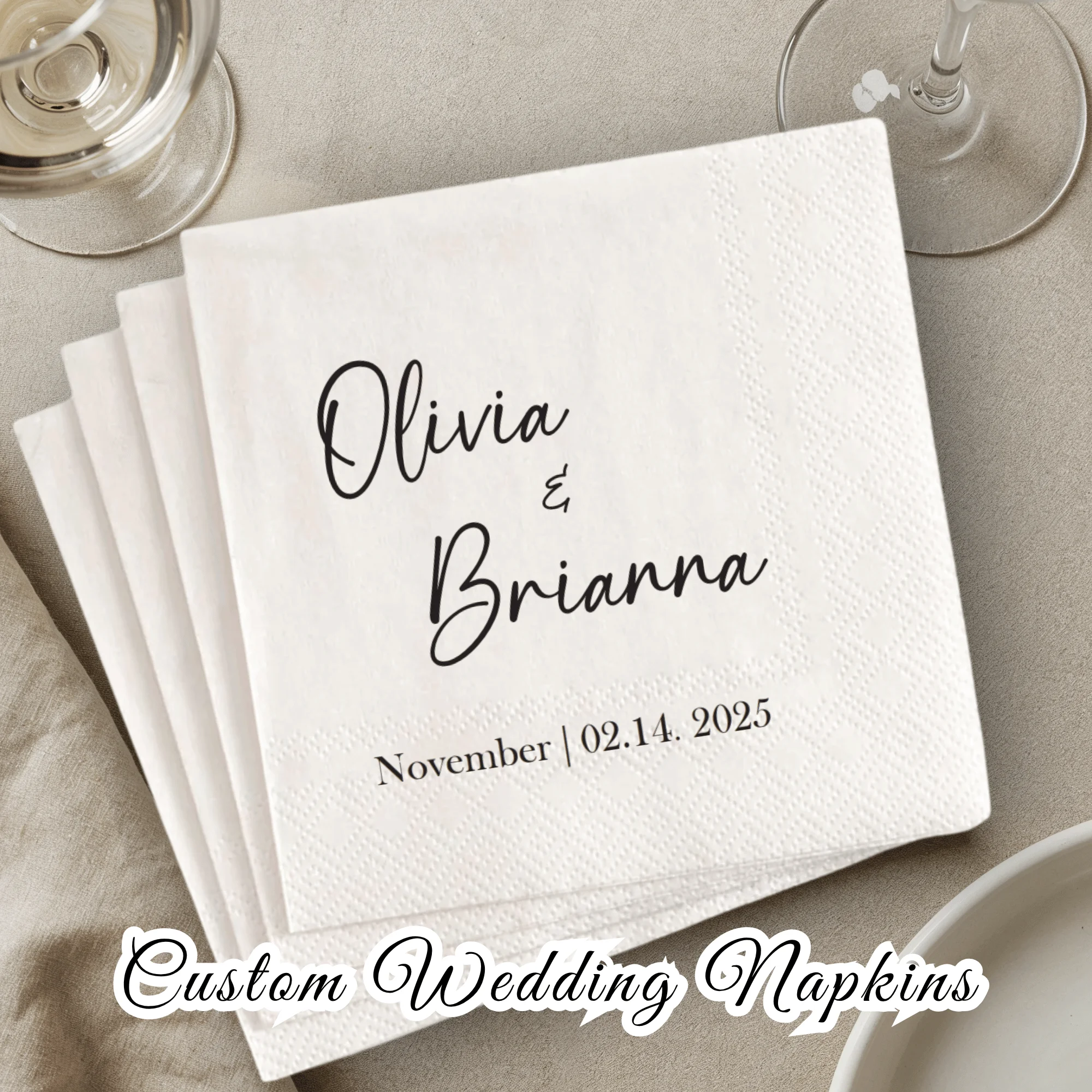 Personalized Paper Napkins for Wedding Custom Napkins of Your Text 50pcs Disposable Napkins,for Cocktail Party Hen Party Deco
Personalized Paper Napkins for Wedding Custom Napkins of Your Text 50pcs Disposable Napkins,for Cocktail Party Hen Party Deco