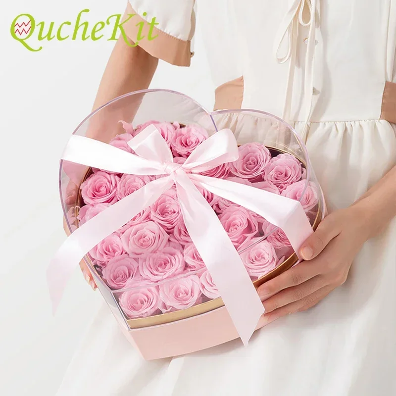 Heart Shaped Flower Box Square Acrylic Gift Box With Ribbon Rose Flower Packaging Boxes For Gift Wrapping Flower Arrangement
Heart Shaped Flower Box Square Acrylic Gift Box With Ribbon Rose Flower Packaging Boxes For Gift Wrapping Flower Arrangement