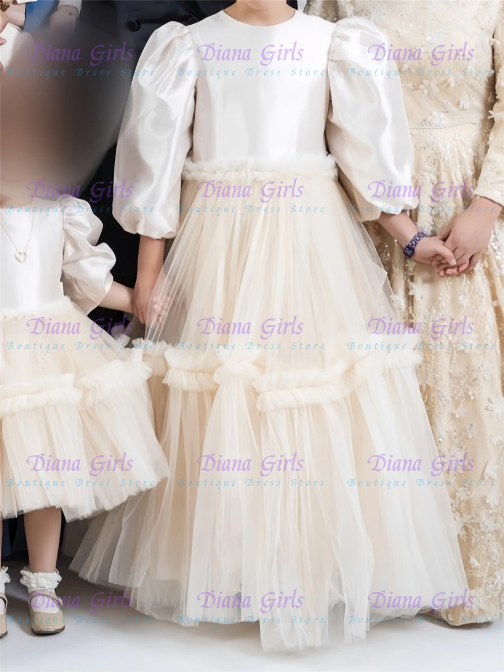 Quality Lovely Champagne Flower Girl Dress Satin with Tulle Fluffy Exquisite Applique for Kids Birthday Party Evening Gowns
Quality Lovely Champagne Flower Girl Dress Satin with Tulle Fluffy Exquisite Applique for Kids Birthday Party Evening Gowns