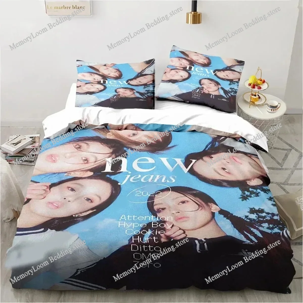 Attention New-Jeans Album Bedding Set Duvet Cover Bed Set Quilt Cover Pillowcase Comforter king Queen Size Boys Adult
Attention New-Jeans Album Bedding Set Duvet Cover Bed Set Quilt Cover Pillowcase Comforter king Queen Size Boys Adult