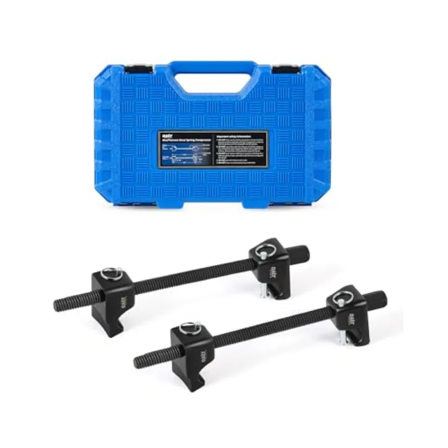 2pc Macpherson Strut Spring Compressor Tool Set with 10.5" Range Heavy Duty Coil Spring Compressor Tools with 1/2" Square Drive
2pc Macpherson Strut Spring Compressor Tool Set with 10.5" Range Heavy Duty Coil Spring Compressor Tools with 1/2" Square Drive