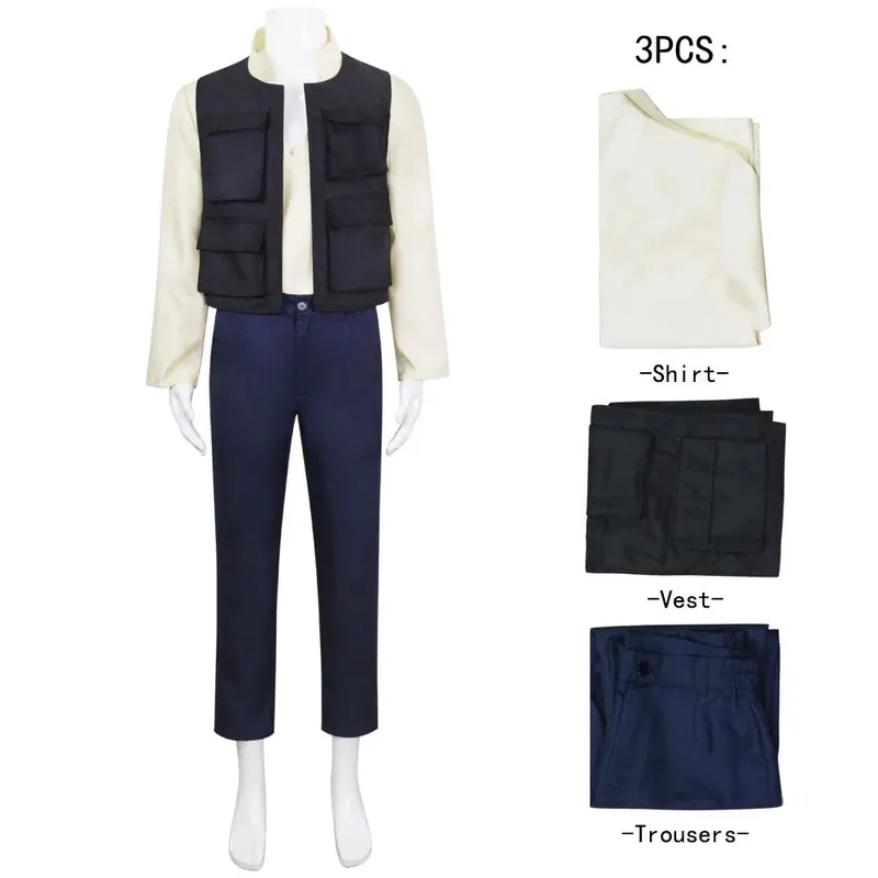 Movie Han Solo Cosplay Costume for Men The Captain Outfits Shirts Vest Pants Suit Adult Halloween Carnival Party Clots,3'f.5;j.8
Movie Han Solo Cosplay Costume for Men The Captain Outfits Shirts Vest Pants Suit Adult Halloween Carnival Party Clots,3'f.5;j.8