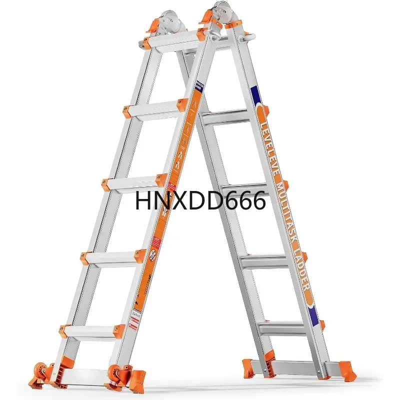 Frame 5 Step Ladder, 17FT Extension Ladder with Stabilizer Bar & Wheels,330 lbs Security Load Multi Position Ladder
Frame 5 Step Ladder, 17FT Extension Ladder with Stabilizer Bar & Wheels,330 lbs Security Load Multi Position Ladder