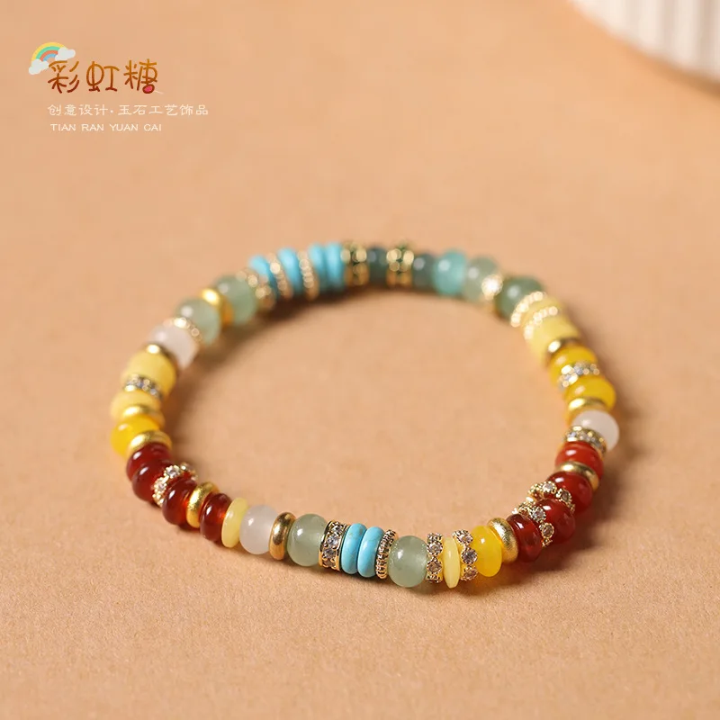 Радужный сахар, халцедон, стеклянная бусина, этнический креативный дизайн, браслет в лесном стиле, ювелирное изделие, подарок, бирюзовая ручная нить
Радужный сахар, халцедон, стеклянная бусина, этнический креативный дизайн, браслет в лесном стиле, ювелирное изделие, подарок, бирюзовая ручная нить