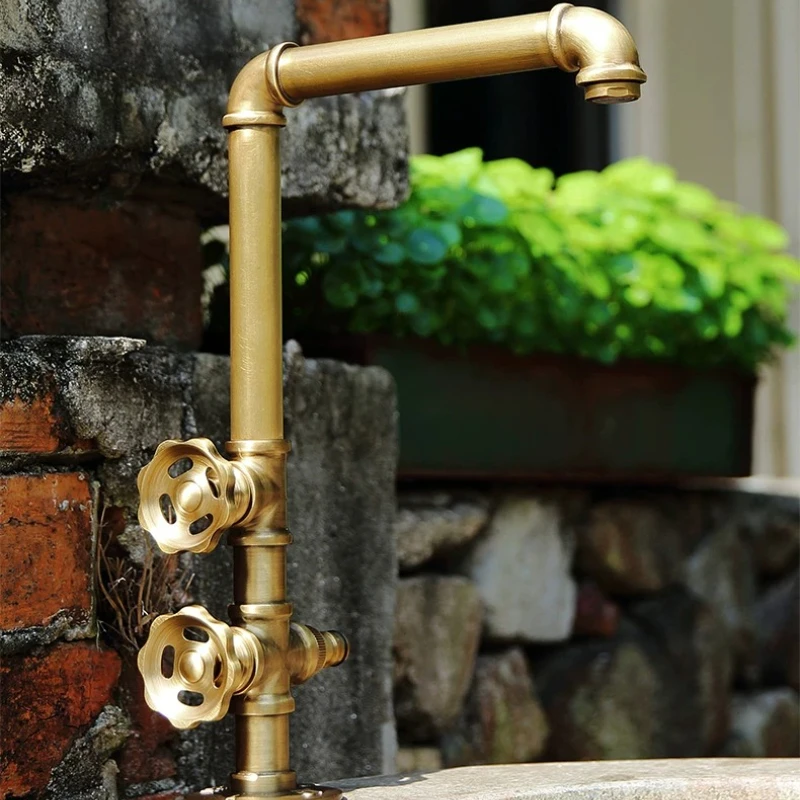 Single Cooling Faucet Outdoor Courtyard Vintage Brass Faucets Freezing-Resistant Sink Basin Laundry Pool Outdoor Tap
Single Cooling Faucet Outdoor Courtyard Vintage Brass Faucets Freezing-Resistant Sink Basin Laundry Pool Outdoor Tap