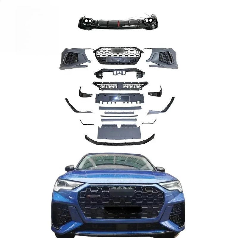 Автомобильный бампер RSQ3 для Audi Q3 SQ3 до RSQ3 2019 года, комплекты кузова, передние бамперы, задний диффузор, выхлопная труба Q3, автомобильная решетка, Bodykit
Автомобильный бампер RSQ3 для Audi Q3 SQ3 до RSQ3 2019 года, комплекты кузова, передние бамперы, задний диффузор, выхлопная труба Q3, автомобильная решетка, Bodykit