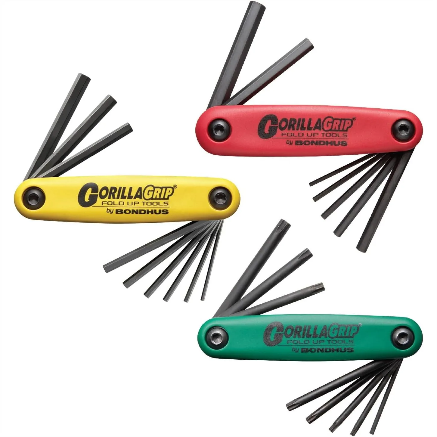 Hex and Star Key Set Fold-up Triple Pack with GorillaGrip Handle for Precision Work
Hex and Star Key Set Fold-up Triple Pack with GorillaGrip Handle for Precision Work
