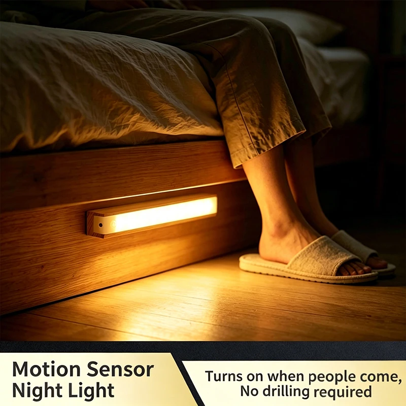 Wooden Wireless Motion Sensor Cabinet Light Rechargeable LED Night Light Motion Sensor LED Night Light for Closet Kitchen Stairs
Wooden Wireless Motion Sensor Cabinet Light Rechargeable LED Night Light Motion Sensor LED Night Light for Closet Kitchen Stairs