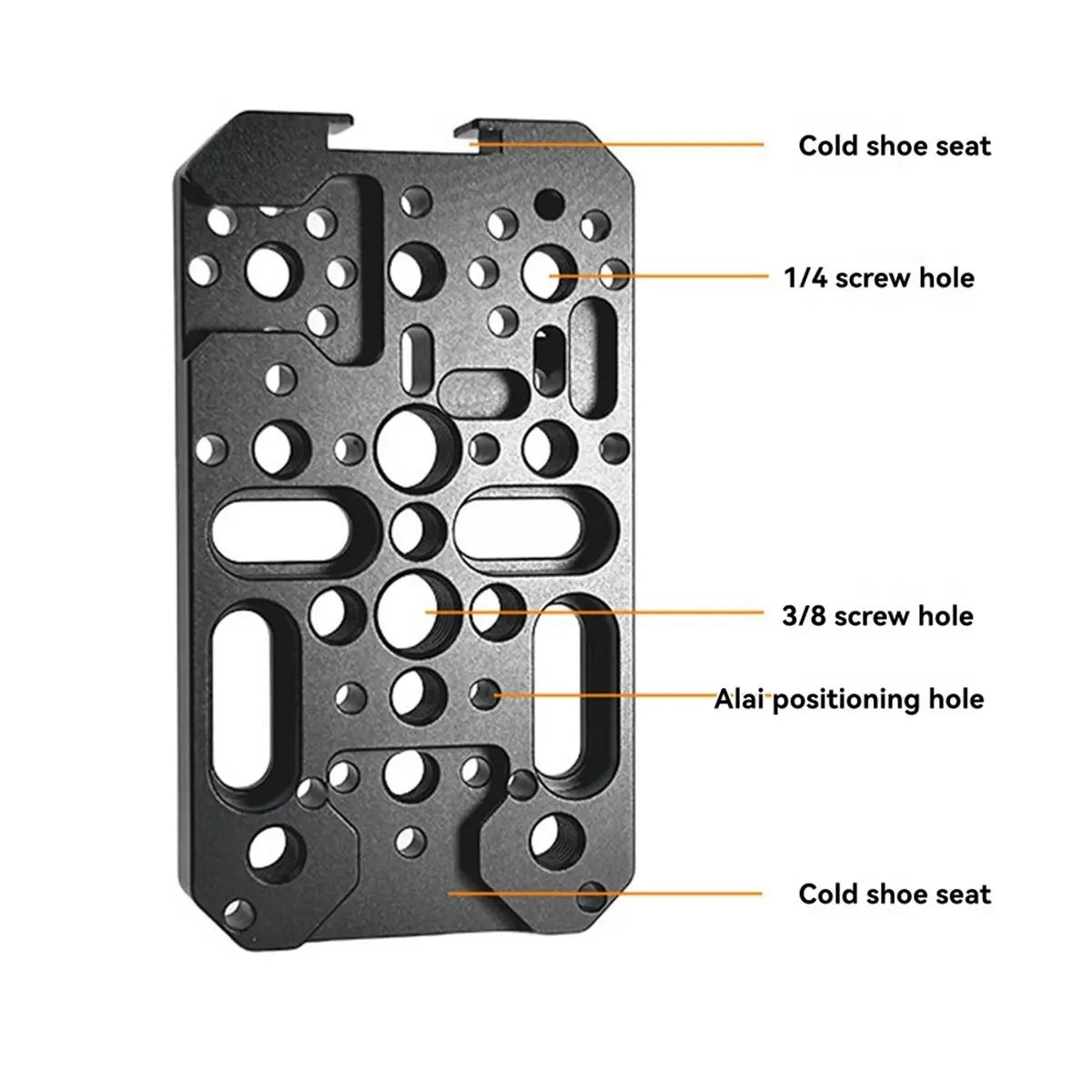 AT33 Camera Cheese Easy Plate with Cold Shoe Mount 1/4 3/8 Inch Threads Multipurpose Switching Plate for Tripod Cages
AT33 Camera Cheese Easy Plate with Cold Shoe Mount 1/4 3/8 Inch Threads Multipurpose Switching Plate for Tripod Cages
