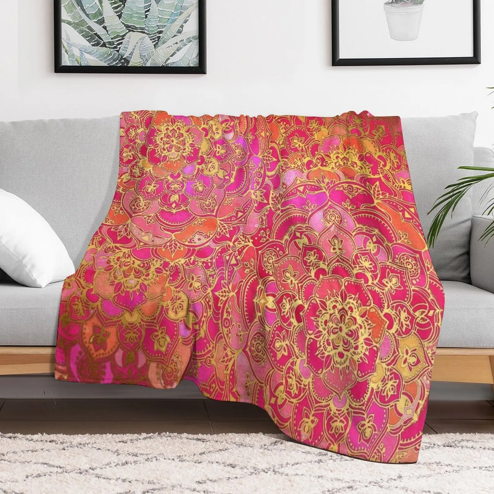Hot Pink and Gold Baroque Floral Pattern Throw Blanket Soft Big Luxury Brand Large Softest Blankets
Hot Pink and Gold Baroque Floral Pattern Throw Blanket Soft Big Luxury Brand Large Softest Blankets