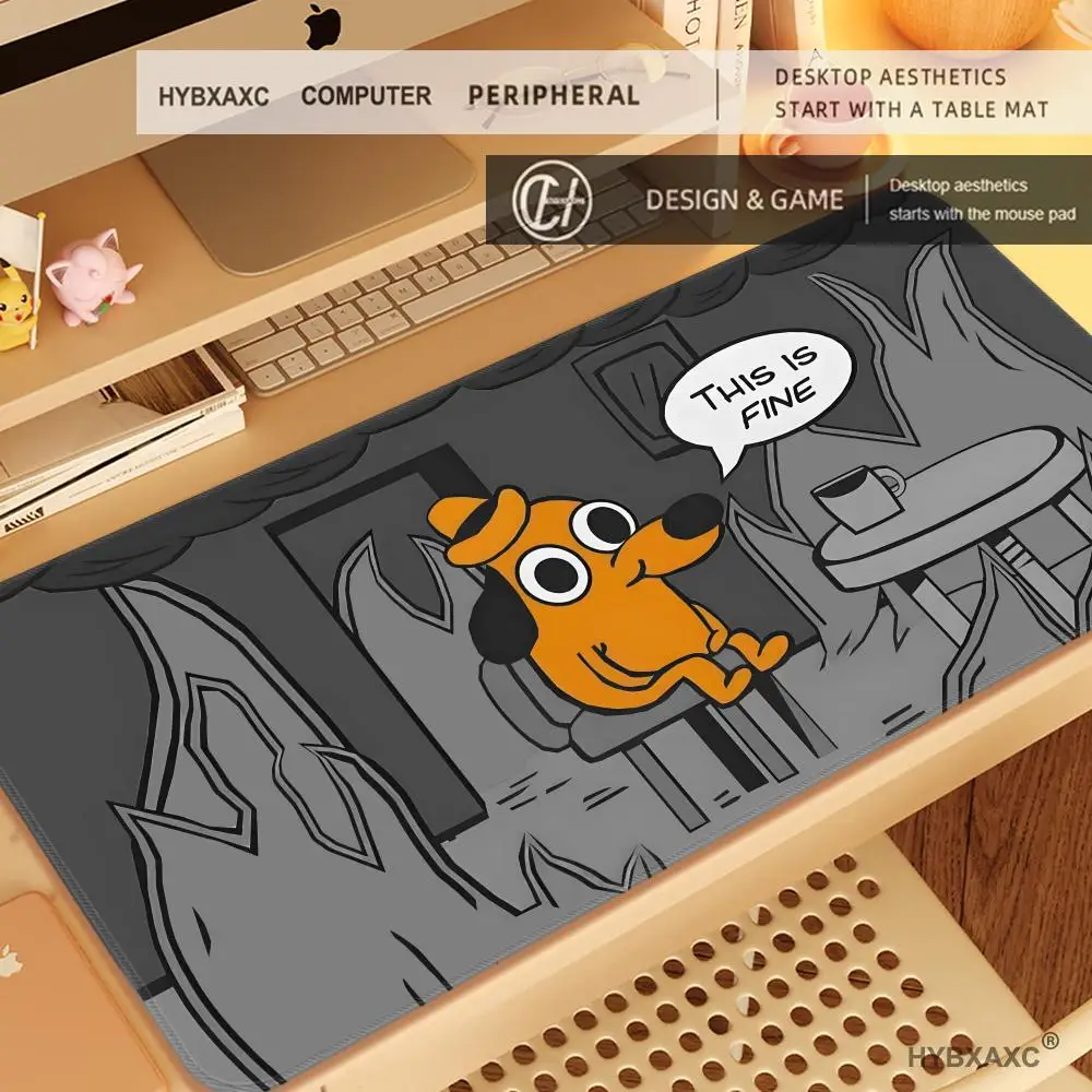 HYBXAXC "This Is Fine" Dog Keyboard Mousepad Large Anti-Slip Mouse Pad Stitched Edges Mat Dachshund Dog Desk Laptop Gaming Pad
HYBXAXC "This Is Fine" Dog Keyboard Mousepad Large Anti-Slip Mouse Pad Stitched Edges Mat Dachshund Dog Desk Laptop Gaming Pad