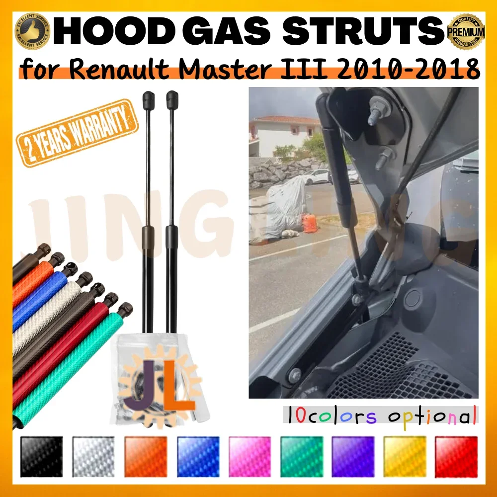 Qty(2) Hood Struts for Renault Master III 2010-2018 Front Bonnet Modify Gas Springs Shock Absorber Lift Supports Dampers
Qty(2) Hood Struts for Renault Master III 2010-2018 Front Bonnet Modify Gas Springs Shock Absorber Lift Supports Dampers