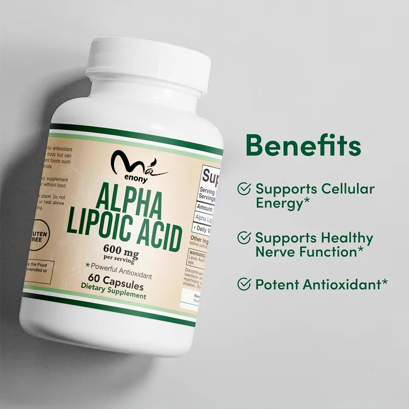 Alpha Lipoic Acid 600mg per serving, 60 vegetarian capsules (non GMO, gluten free, vegetarian safe), powerful antioxidant
Alpha Lipoic Acid 600mg per serving, 60 vegetarian capsules (non GMO, gluten free, vegetarian safe), powerful antioxidant