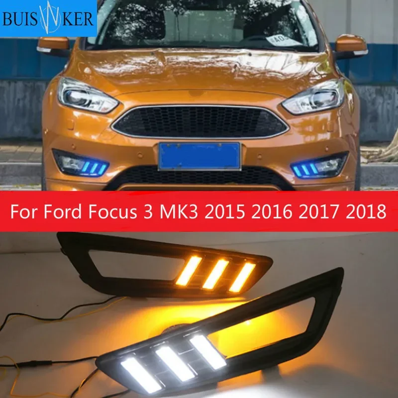 2 шт. светодиодные дневные ходовые огни для Ford Focus 3 MK3 2015 2016 2017 2018 желтая функция указателя поворота водонепроницаемая автомобильная лампа DRL 12 В
2 шт. светодиодные дневные ходовые огни для Ford Focus 3 MK3 2015 2016 2017 2018 желтая функция указателя поворота водонепроницаемая автомобильная лампа DRL 12 В