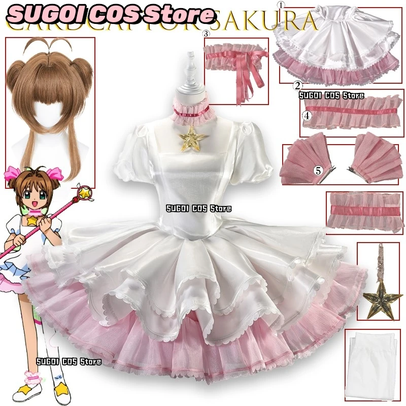 BCardcaptor Sakura Kinomoto Sakura розовое белое боевое платье косплей костюм аниме наряд {SUGOI COS} наряд костюмы на Хэллоуин 
BCardcaptor Sakura Kinomoto Sakura розовое белое боевое платье косплей костюм аниме наряд {SUGOI COS} наряд костюмы на Хэллоуин