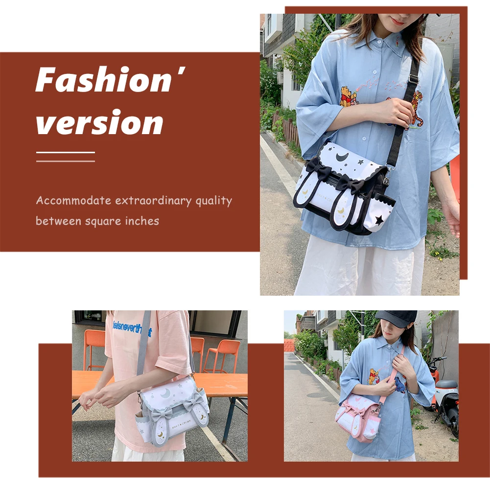 Женская сумка с принтом лунной звезды в японском стиле, кавайная сумка на плечо с регулируемым ремешком, сумка-саквояж в стиле аниме для девочек, уличная дорожная сумка
Женская сумка с принтом лунной звезды в японском стиле, кавайная сумка на плечо с регулируемым ремешком, сумка-саквояж в стиле аниме для девочек, уличная дорожная сумка