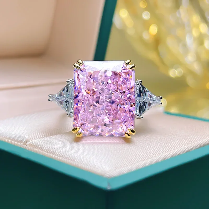 14 carat ultra sparkling ice cut large diamond ring for women's cherry blossom pink diamond 2024 new trend 925 sterling silver
14 carat ultra sparkling ice cut large diamond ring for women's cherry blossom pink diamond 2024 new trend 925 sterling silver