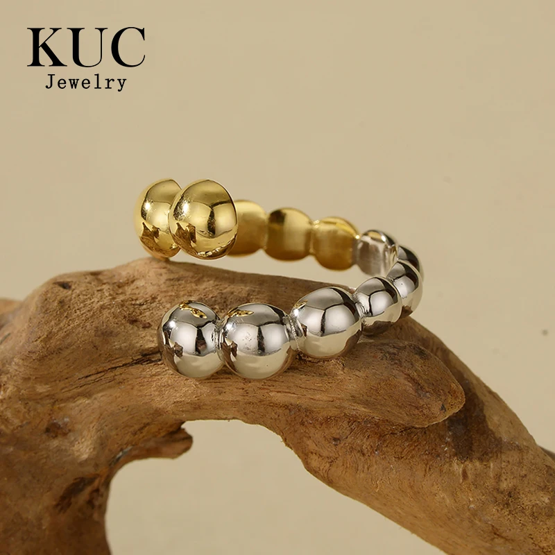925 Sterling Silver Original Certificate Two Tone Bead Adjustable Ring For Women Luxury Free Shipping Jewelry
925 Sterling Silver Original Certificate Two Tone Bead Adjustable Ring For Women Luxury Free Shipping Jewelry