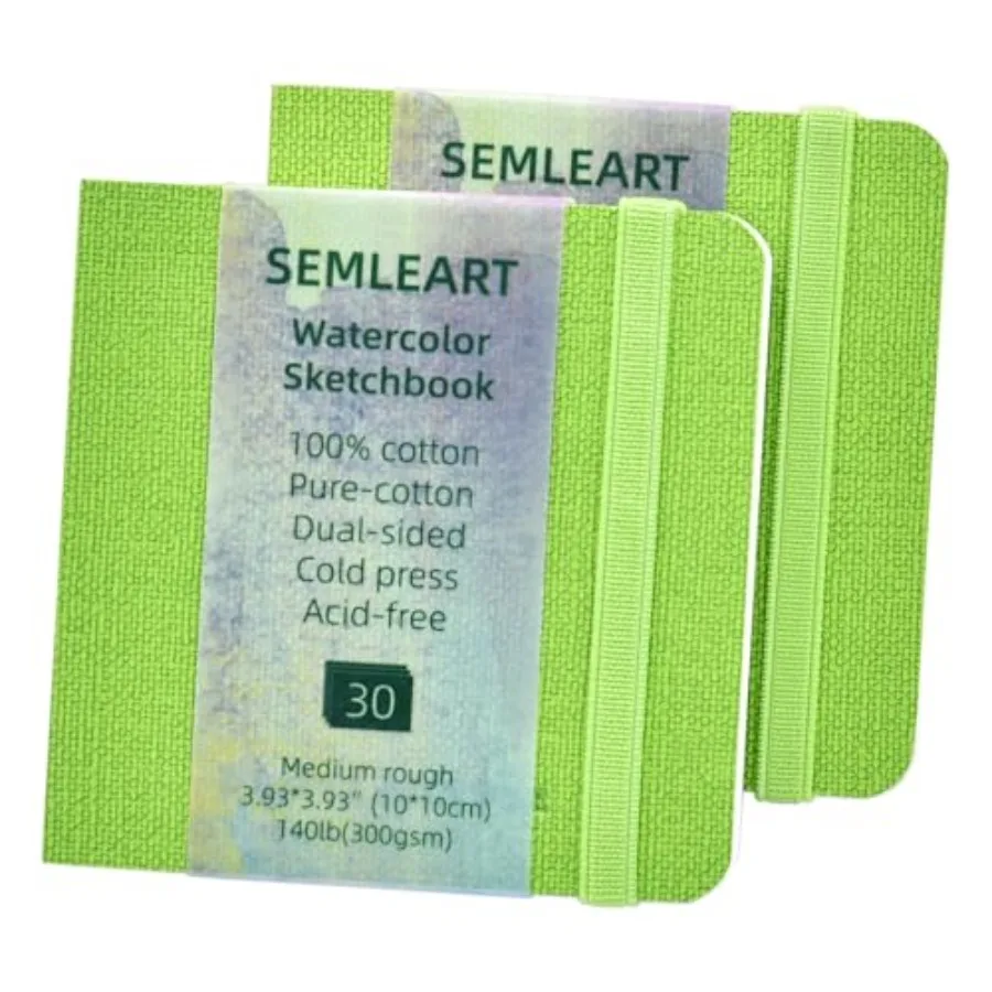 Watercolor Journal 2 Pack 60 Sheets, 3.93x3.93in, 140 lb/300 GSM Watercolor Sketchbook Cold Press Watercolor Paper Watercolor N
Watercolor Journal 2 Pack 60 Sheets, 3.93x3.93in, 140 lb/300 GSM Watercolor Sketchbook Cold Press Watercolor Paper Watercolor N