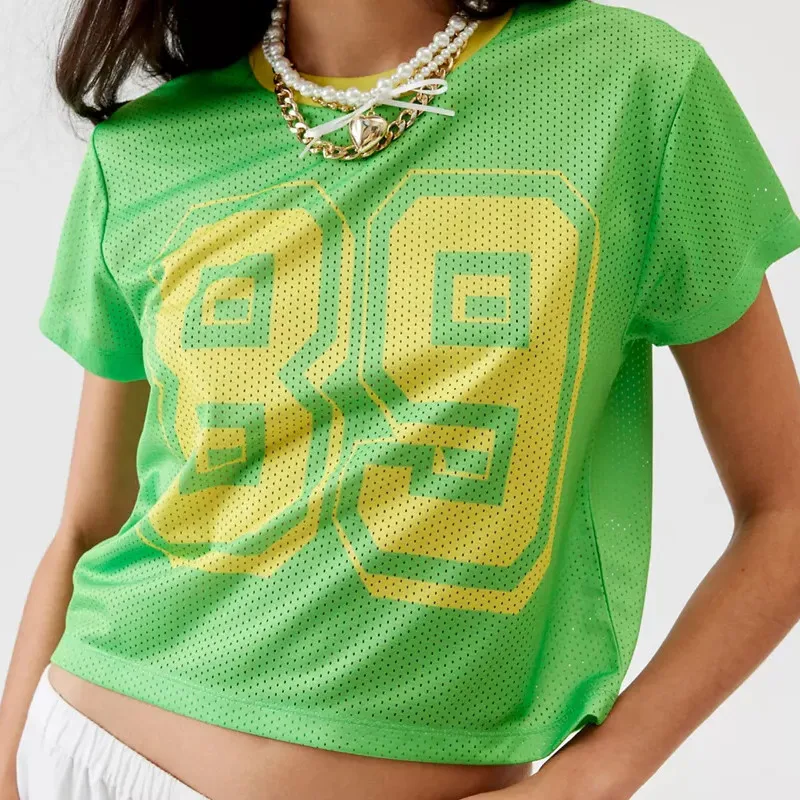Casual letter printed T-shirt women's classic short-sleeved O-collar tight blouse women's style
Casual letter printed T-shirt women's classic short-sleeved O-collar tight blouse women's style