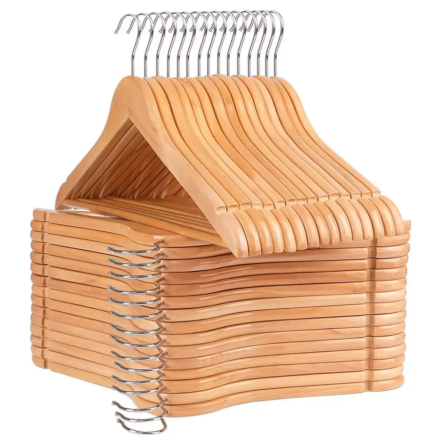 Набор из 30 вешалок, нескользящие деревянные вешалки с поворотным на 360° крючком и выемками, прочные и тонкие вешалки для рубашек, костюмов, пиджаков, платьев
Набор из 30 вешалок, нескользящие деревянные вешалки с поворотным на 360° крючком и выемками, прочные и тонкие вешалки для рубашек, костюмов, пиджаков, платьев
