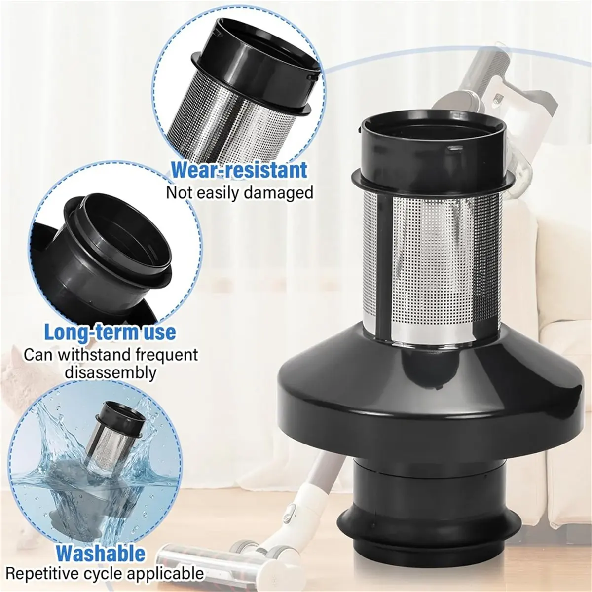 【Скидка 50%】 Держатель фильтра с фильтрами для пылесосов серии A10/A11/S11/S12 EA10 S1, моющийся сетчатый фильтр
【Скидка 50%】 Держатель фильтра с фильтрами для пылесосов серии A10/A11/S11/S12 EA10 S1, моющийся сетчатый фильтр