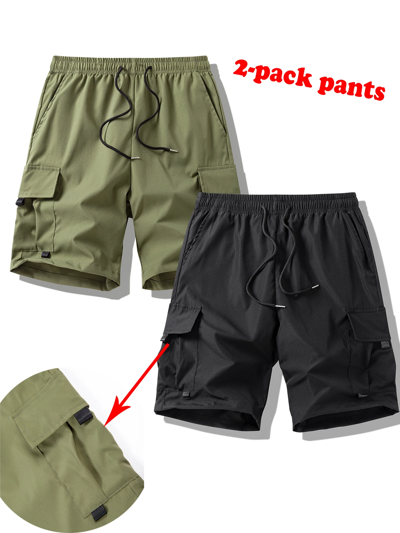 2 Pack Men's Sporty Casual Shorts with Drawstring and Utility Pockets Suitable for Outdoor Running Cycling and Fitness
2 Pack Men's Sporty Casual Shorts with Drawstring and Utility Pockets Suitable for Outdoor Running Cycling and Fitness