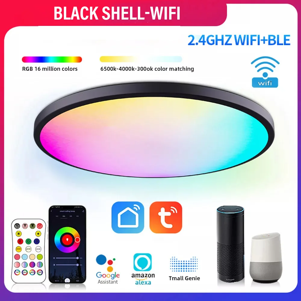 Светодиодный потолочный умный светильник, лампа с регулируемой яркостью, Wi-Fi, rgb, управление через приложение, совместима с Alexa Google Home, для спальни, гостиной
Светодиодный потолочный умный светильник, лампа с регулируемой яркостью, Wi-Fi, rgb, управление через приложение, совместима с Alexa Google Home, для спальни, гостиной