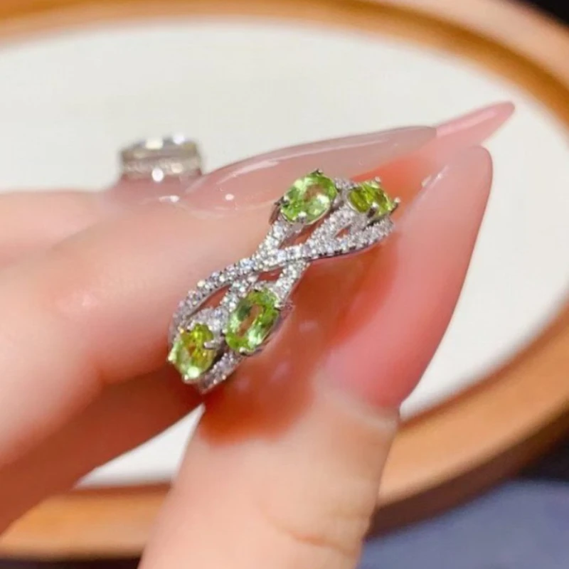 Certified Natural Peridot Ring 925 Silver, Unique Infinity Design Gemstone Ring for Women Fine Jewelry with Gift Box
Certified Natural Peridot Ring 925 Silver, Unique Infinity Design Gemstone Ring for Women Fine Jewelry with Gift Box