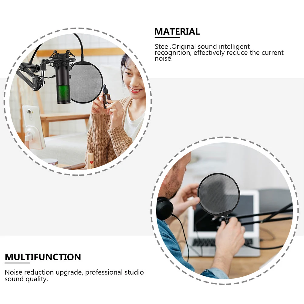 Microphone Wind Screen Filter Recording Tool Steel Supply Shield Spit Protector Mic Accessory Sound
Microphone Wind Screen Filter Recording Tool Steel Supply Shield Spit Protector Mic Accessory Sound