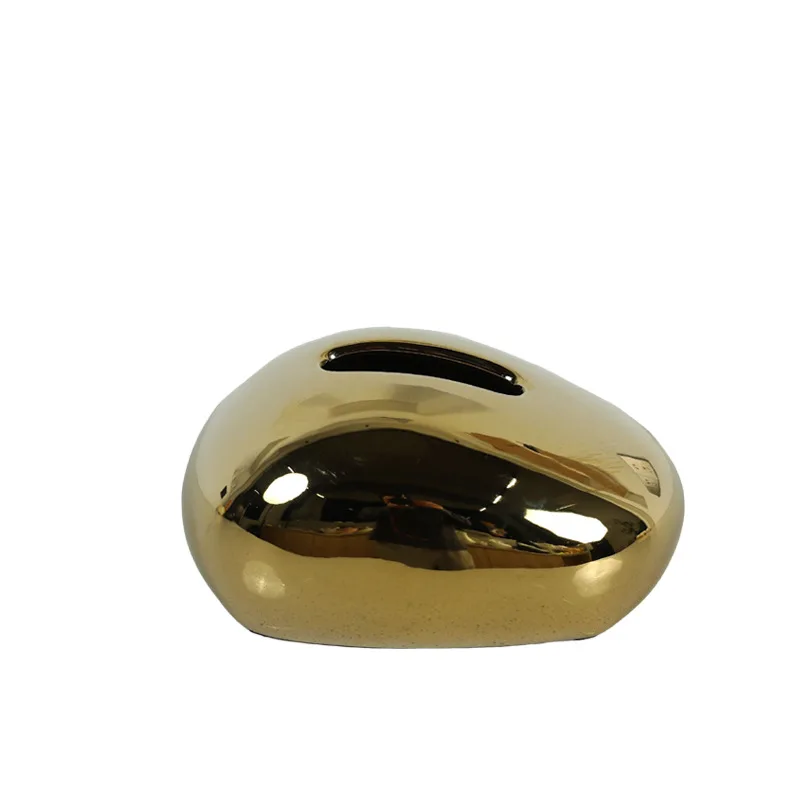 Gold Ceramic Tissue Box Pebble Ellipsoid Desktop Storage Container Toilet Paper Holder Napkin Holder Kitchen Organizer
Gold Ceramic Tissue Box Pebble Ellipsoid Desktop Storage Container Toilet Paper Holder Napkin Holder Kitchen Organizer