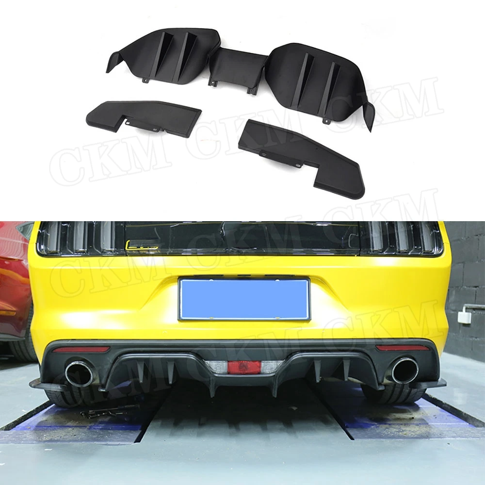 for Ford Mustang 2015 -2017 Carbon Fiber Rear Lip Diffuser Spoiler Splitters Fins Shark Style Bumper Skid Plate PP Black
for Ford Mustang 2015 -2017 Carbon Fiber Rear Lip Diffuser Spoiler Splitters Fins Shark Style Bumper Skid Plate PP Black