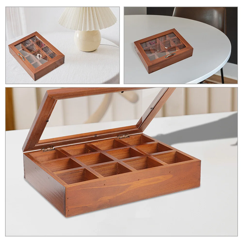 Набор из 2 деревянных винтажных шкатулок для украшений с прозрачной крышкой, портативный органайзер с несколькими отделениями, для хранения и демонстрации мелочей и ювелирных изделий
Набор из 2 деревянных винтажных шкатулок для украшений с прозрачной крышкой, портативный органайзер с несколькими отделениями, для хранения и демонстрации мелочей и ювелирных изделий