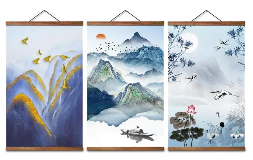 MT0311 Chinese Style landscape lotus fishing boat Decorative Wall Art Posters Solid Wood Scroll Paintings
MT0311 Chinese Style landscape lotus fishing boat Decorative Wall Art Posters Solid Wood Scroll Paintings